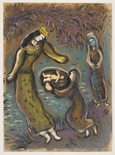 Marc Chagall Marc Chagall Pharaohs daughter and Moses from The Story of the Exodus