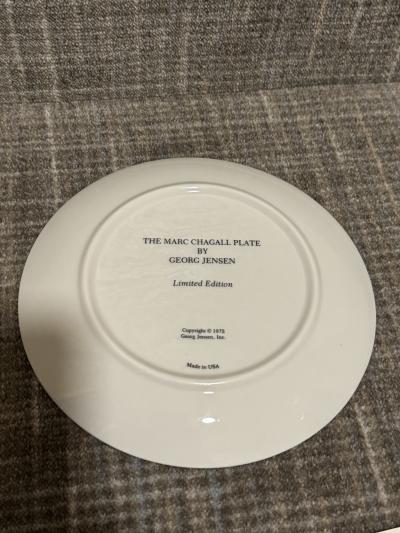 Marc Chagall SUITE OF 12 CHAGALL CERAMIC PLATES BY GEORG JENSEN IN ORIGINAL BOXES