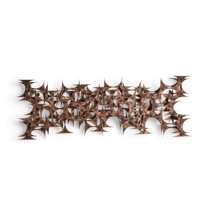 Marc Creates Marc Creates Mid Century Brutalist Metal Wall Sculpture