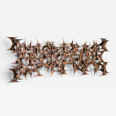 Marc Creates Marc Creates Mid Century Brutalist Metal Wall Sculpture