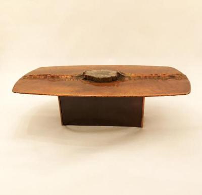 Marc D Haenens Marc DHaenens Set of Four Modernist Cocktail Tables in Patinated Metal