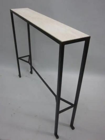 Marc Du Plantier 2 French Midcentury Modern Neoclassical Consoles in the Style of Marc Duplantier