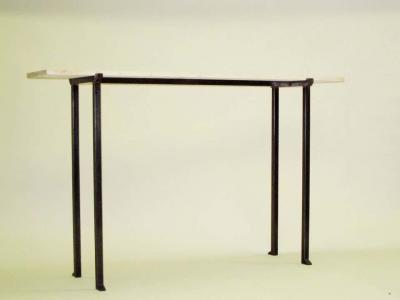Marc Du Plantier 2 French Modern Neoclassical Bronzed Wrought Iron Console Marc Duplantier Style