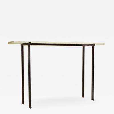 Marc Du Plantier 2 French Modern Neoclassical Bronzed Wrought Iron Console Marc Duplantier Style