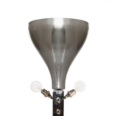 Marc Du Plantier Art Deco floor lamp in chrome and marble by Mark du Plantier