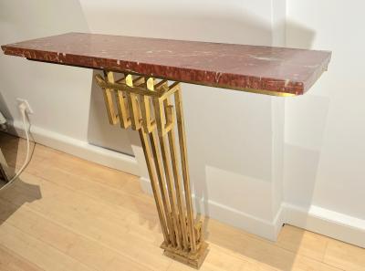 Marc Du Plantier Marc Du plantier stunning rare gold leaf wrought iron console