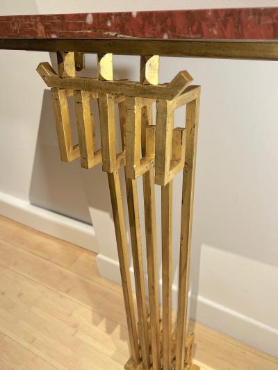Marc Du Plantier Marc Du plantier stunning rare gold leaf wrought iron console