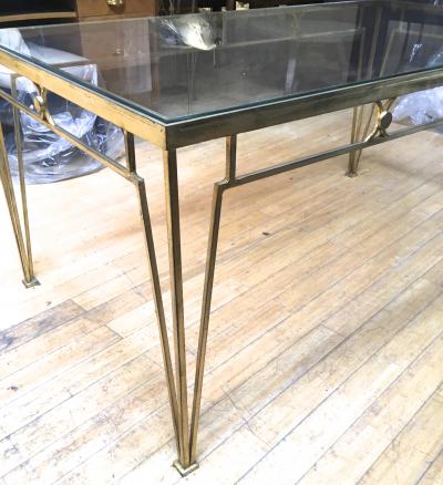 Marc Du Plantier Marc Duplantier Gold Leaf Wrought Iron Dining Table