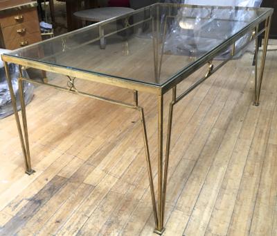 Marc Du Plantier Marc Duplantier Gold Leaf Wrought Iron Dining Table