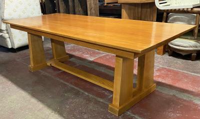 Marc Du Plantier Marc Duplantier Pharos style large solid oak dinning table