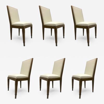 Marc Du Plantier Marc Duplantier Rare Set of 6 Oak Dining Chairs