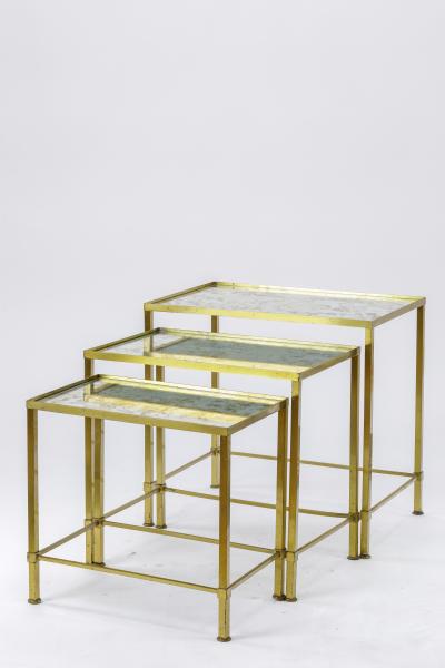 Marc Du Plantier Marc du Plantier gold bronze nesting tables