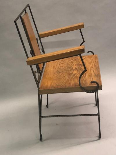 Marc Du Plantier Pair French Mid Century Modern Neoclassical Armchair Style of Marc du Plantier