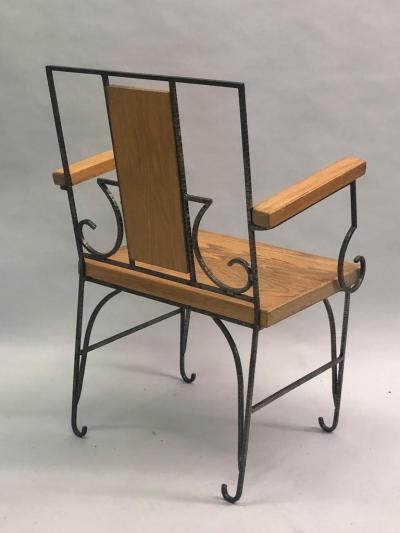 Marc Du Plantier Pair French Mid Century Modern Neoclassical Armchair Style of Marc du Plantier