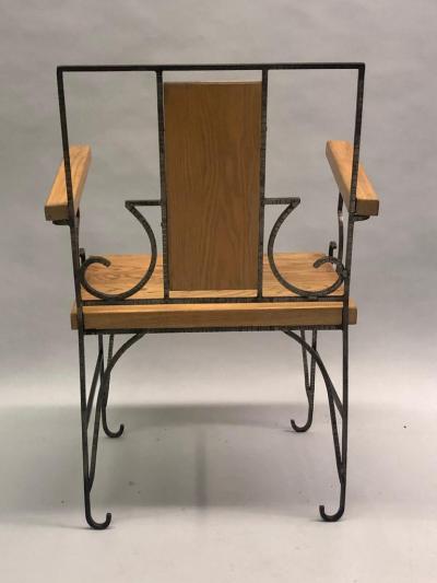 Marc Du Plantier Pair French Mid Century Modern Neoclassical Armchair Style of Marc du Plantier