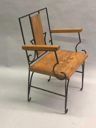Marc Du Plantier Pair French Mid Century Modern Neoclassical Armchair Style of Marc du Plantier