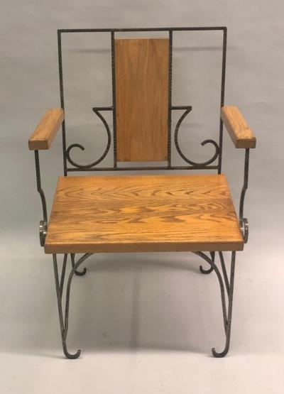 Marc Du Plantier Pair French Mid Century Modern Neoclassical Armchair Style of Marc du Plantier