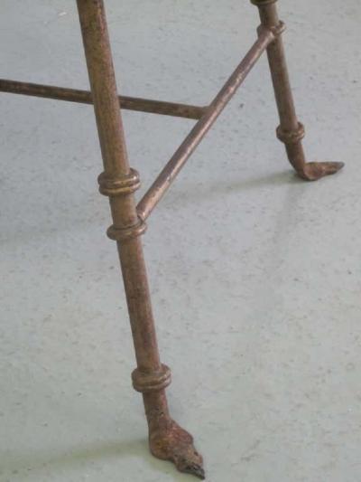 Marc Du Plantier Pair of French 1940s Gilt Iron Benches Stools Attributed to Marc Duplantier