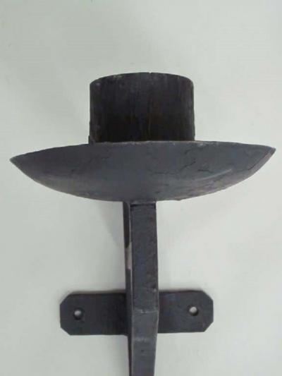 Marc Du Plantier Pair of French Wrought Iron Sconces in the Style of Marc DuPlantier