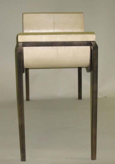 Marc Du Plantier Two French Parchment Benches in the Style of Marc du Plantier