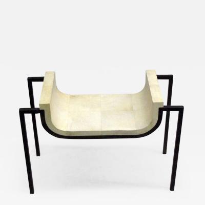 Marc Du Plantier Two French Parchment Benches in the Style of Marc du Plantier