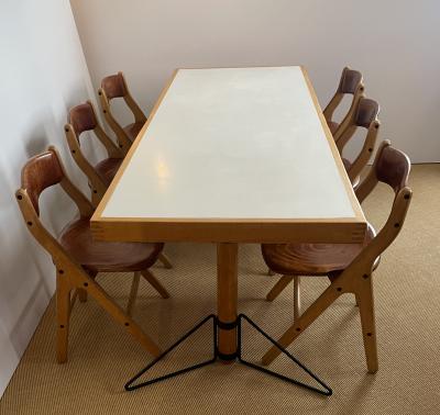 Marc Held Marc Held Dining Table Set with 6 Chairs Edited by Maison Bessi re 1983