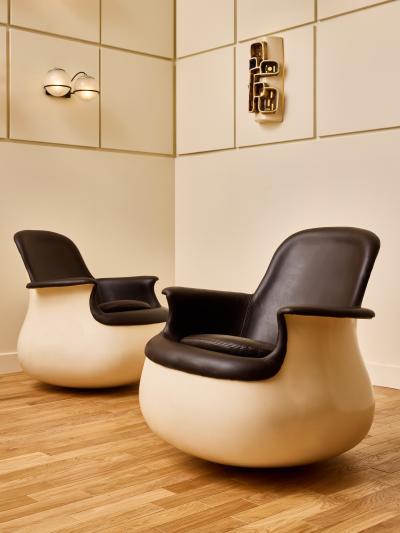 Marc Held Marc Held Pair of Culbuto Armchairs