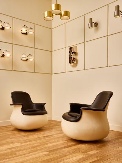 Marc Held Marc Held Pair of Culbuto Armchairs