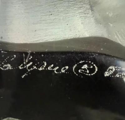 Marc Lalique French Mid Century Molded Polished Crystal Vase Ingrid by Lalique c 1964