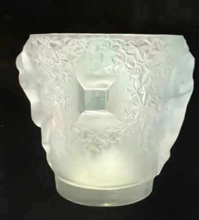 Marc Lalique French Molded Polished Crystal Champagne Cooler Ice Bucket Ganymede Lalique