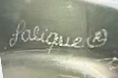 Marc Lalique French Molded Polished Crystal Champagne Cooler Ice Bucket Ganymede Lalique