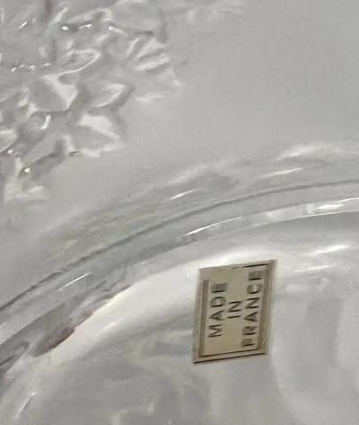 Marc Lalique French Molded Polished Crystal Champagne Cooler Ice Bucket Ganymede Lalique