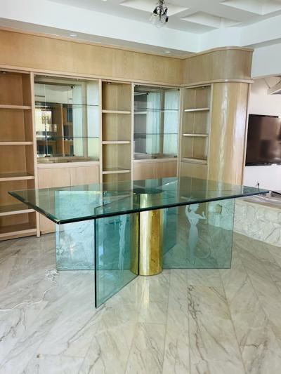 Marc Lalique INCREDIBLE ART DECO REVIVAL ILLUMINATED SCENIC ETCHED GLASS DINING TABLE