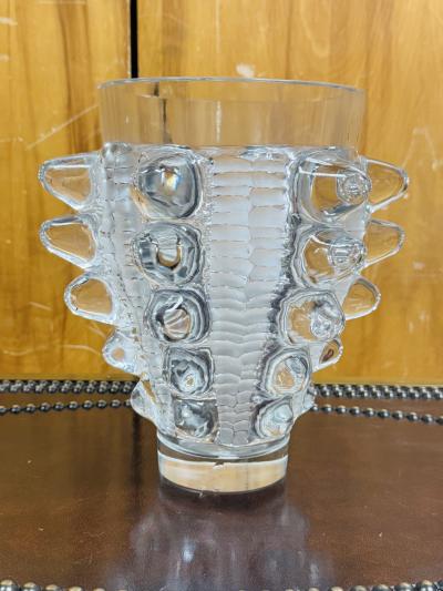 Marc Lalique MARC LALIQUE PAIMPOL CRYSTAL VASE FOR LA MARQUISE DE SEVIGNE CHOCOLATE FACTORY