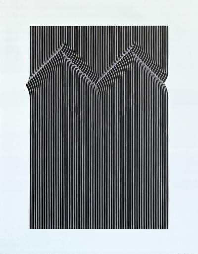 Marc Pessin Marc Pessin Grille Noire Silkscreen on Aluminum 1972