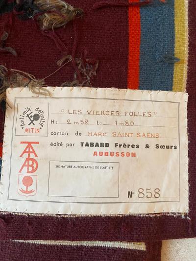 Marc Saint Sa ns The Foolish Virgins Aubusson Tapestry