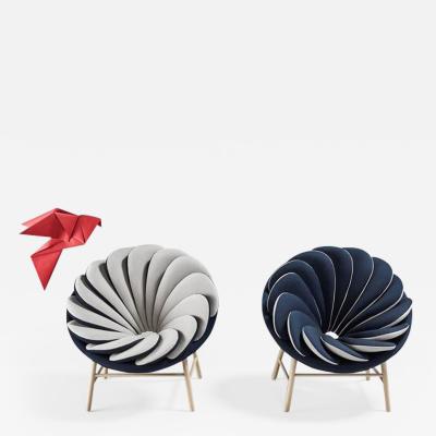 Marc Venot Pair of Quetzal Fauteuil by Marc Venot