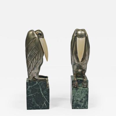 Marcel Andre Bouraine Pelicans bookends by Marcel Andr Bouraine