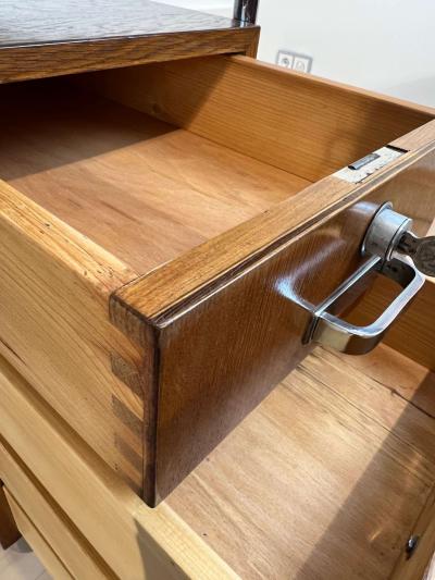 Marcel Breuer Bauhaus Desk by M cke Melder Steeltubes and Oak Veneer Czech circa 1940