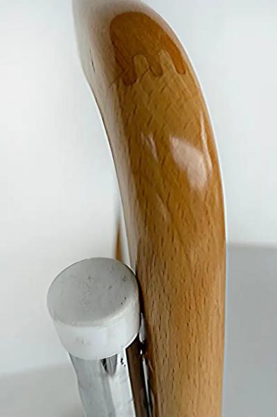 Marcel Breuer Italian Marcel Breuer Cesca Dining Chairs Set of 6 in Chrome Wood and Leather