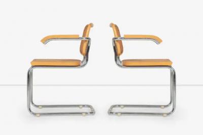 Marcel Breuer Marcel Breuer B64 Cesca Dining Chairs with Arms set of Six