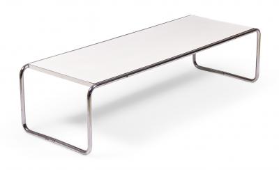 Marcel Breuer Marcel Breuer For Gavina Knoll InternationalWhite Mica Laccio Coffee Table