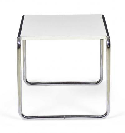 Marcel Breuer Marcel Breuer for Gavina Knoll International Mid Century White Mica Laccio End