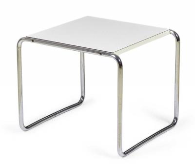 Marcel Breuer Marcel Breuer for Gavina Knoll International Mid Century White Mica Laccio End