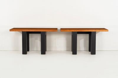 Marcel Breuer Pair of After Marcel Breuer Console Tables Stillman Collection 1970c
