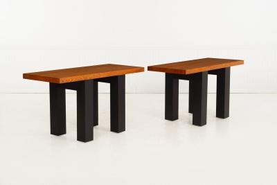 Marcel Breuer Pair of After Marcel Breuer Console Tables Stillman Collection 1970c