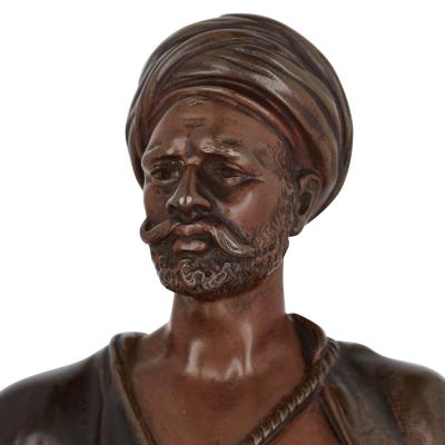 Marcel Debut Two Orientalist style patinated bronze maquettes by Marcel D but