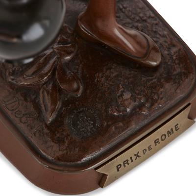 Marcel Debut Two Orientalist style patinated bronze maquettes by Marcel D but