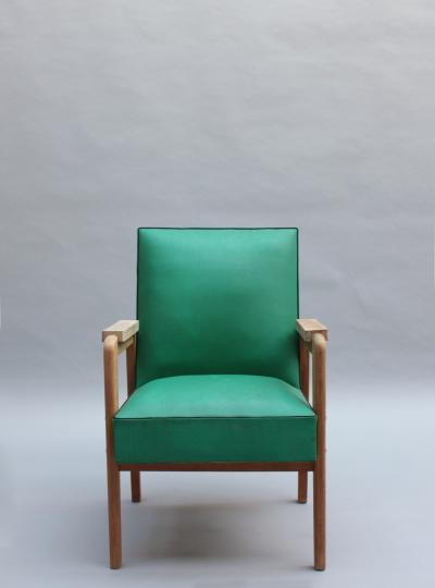 Marcel Gascoin 12 Fine French 1950s Oak Armchairs by Marcel Gascoin
