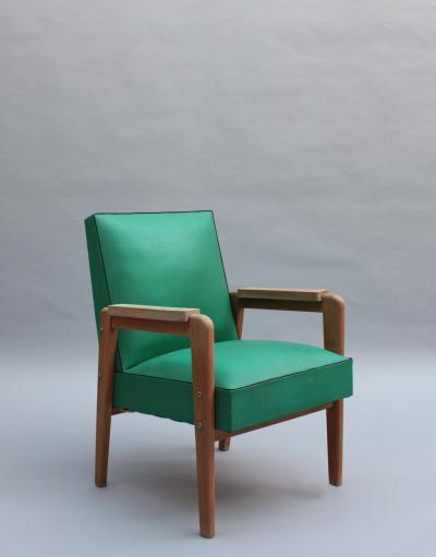 Marcel Gascoin 12 Fine French 1950s Oak Armchairs by Marcel Gascoin